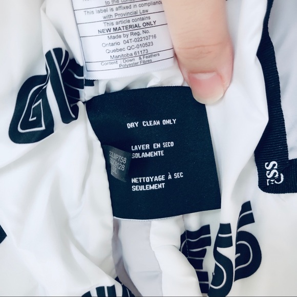 Silver Guess Logo Quilted Puffer Jacket - Picture 9 of 9